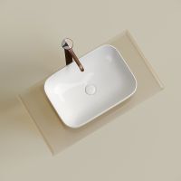 Раковина-чаша Ceramicanova Element 50 CN6055 Белая глянцевая — фото 9, Раковины накладные