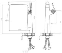 Смеситель "Bangkok Black" д/рак, высокий, арт. BG25B — фото 2, Для душа и ванны