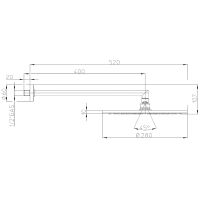 Верхний душ Bossini Cosmo H70596I.021 Золото — фото 2, Верхние души