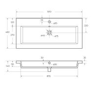 Товар: Керамическая раковина CEZARES CZR-8070-100 - фото 6 Керамическая раковина CEZARES CZR-8070-100 — фото 6, Раковины