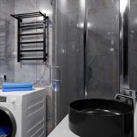 Электрический полотенцесушитель Altasan ПарусПроф 80х50 ПарусПроф8050ПЧМ с полкой Черный муар — фото 4, Электрические полотенцесушители