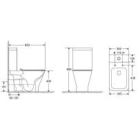 Унитаз компакт AQUAme AQM1006 без бачка с сиденьем Микролифт — фото 2, Унитазы