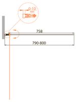 Шторка на ванну CEZARES RELAX-V-1-80/140-C-Bi — фото 2, Шторки на ванну