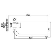 Смеситель для ванны Ledeme H87 2587L универсальный Хром — фото 2, Для душа и ванны