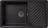 GRANFEST Мойка QUARZ 53 1-чаша+крыло 860*480мм черный арт.GF-ZL- — фото 1, Кухонные мойки
