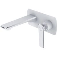 Смеситель для раковины Rose R13F R1341F Белый Хром — фото 1, Смесители для раковины