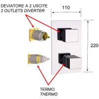 Товар: Смеситель для душа Remer Qubica Thermo QT92KBVO с термостатом Бронза - фото 2 Смеситель для душа Remer Qubica Thermo QT92KBVO с термостатом Бронза — фото 2, Смеситель для душа