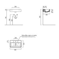Товар: Раковина GSI Kube X 60 Белая арт-9454111 - фото 2 Раковина GSI Kube X 60 Белая арт-9454111 — фото 2, Раковины подвесные
