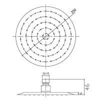 Товар: Верхний душ Laparet N289435002LPT Хром - фото 2 Верхний душ Laparet N289435002LPT Хром — фото 2, Верхние души
