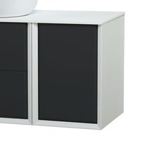 Шкафчик подвесной с одной дверцей, совместимый с базой под раковину CEZARES BELLAGIO 54863 grafite — фото 1, Шкафы для ванной