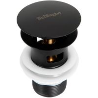 Донный клапан BelBagno BB-SAT-NERO Сlick-Сlack Черный матовый — фото 1, Донные клапаны