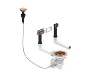 Выпуск для мойки с вертикальным переливом POP UP COPPER new с рамкой и заглушкой — фото 1, Аксессуары для кухни