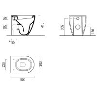 Товар: Унитаз GSI Pura приставной без сиденья арт-882011 - фото 3 Унитаз GSI Pura приставной без сиденья арт-882011 — фото 3, Приставные унитазы