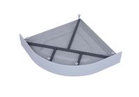 Душевой поддон акриловый Aquatek DPA-0000002 100*100*15 см, 1/4 круга R50, с ножкамии и с фронтальны — фото 4, Акриловые душевые поддоны