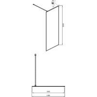 Товар: Душевая перегородка Ambassador Walk-in 110х200 15032217 профиль Черный стекло тонированное - фото 2 Душевая перегородка Ambassador Walk-in 110х200 15032217 профиль Черный стекло тонированное — фото 2, Душевые перегородки