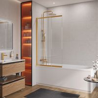 Душевая шторка на ванну с фиксированным креплением одной створки CEZARES SLIDER-FIX-VF-11-90/150-C-B — фото 1, Шторки на ванну