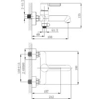 Смеситель для ванны Haiba Хром арт-HB60814 — фото 7, Смеситель для ванны