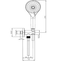Душевой гарнитур Bossini Syncronia C12035C.073 Черный матовый — фото 2, Душевые гарнитуры