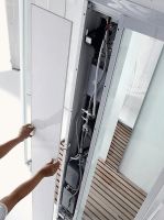 Душевая кабина Orans SR-89105 RS Black 120x90 R 89105RB с баней с гидромассажем — фото 4, Душевые кабины