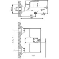 Товар: Смеситель для ванны Haiba HB60176 Хром - фото 2 Смеситель для ванны Haiba HB60176 Хром — фото 2, Для душа и ванны
