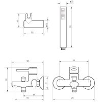 Товар: Смеситель для ванны Veragio Giamina VR.GMN-5401.CR Хром - фото 2 Смеситель для ванны Veragio Giamina VR.GMN-5401.CR Хром — фото 2, Смеситель для ванны