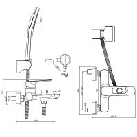 Товар: Смеситель для ванны Rossinka RS46-30 Хром - фото 2 Смеситель для ванны Rossinka RS46-30 Хром — фото 2, Для душа и ванны