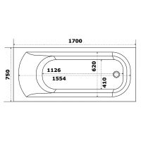 Товар: Акриловая ванна Creto Scala 170х75 1-1157 без гидромассажа - фото 2 Акриловая ванна Creto Scala 170х75 1-1157 без гидромассажа — фото 2, Ванны