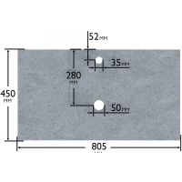 Товар: Столешница под раковину СанТа 80 900151 Гранит серый - фото 4 Столешница под раковину СанТа 80 900151 Гранит серый — фото 4, Столешницы под раковину