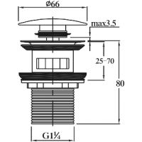 Товар: Донный клапан Milacio Ultra MCU.050.GD click-clack Брашированное золото - фото 2 Донный клапан Milacio Ultra MCU.050.GD click-clack Брашированное золото — фото 2, Донные клапаны