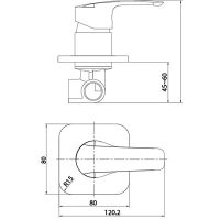 Смеситель для душа Iddis Ray RAYBL00i66 Черный матовый — фото 2, Смеситель для душа