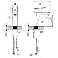 Товар: Смеситель для раковины Lemark Selena LM0806C Хром - фото 2 Смеситель для раковины Lemark Selena LM0806C Хром — фото 2, Смесители для раковины