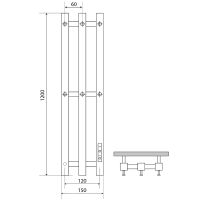 Товар: Электрический полотенцесушитель Melodia della vita Etude Electro Ferrum 120х15 П3 MTREEF12015gt Граф - фото 2 Электрический полотенцесушитель Melodia della vita Etude Electro Ferrum 120х15 П3 MTREEF12015gt Граф — фото 2, Электрические полотенцесушители