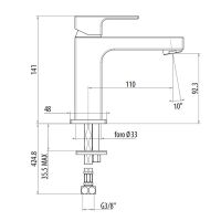Смеситель для раковины Gattoni Kubik 2582/25NO Черный матовый — фото 2, Смесители для раковины