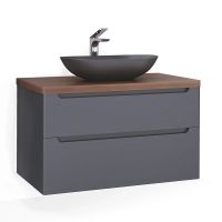 Столешница под раковину Jorno Wood 100 Wood.06.100/DW Темное дерево — фото 2, Столешницы под раковину