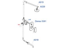 Товар: A13029 Встраиваемый комплект для ванны с изливом и верхней душевой насадкой - фото 4 A13029 Встраиваемый комплект для ванны с изливом и верхней душевой насадкой — фото 4, Встраиваемые душевые комплекты