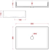 Раковина-чаша Artceram Scalino 55 SCL002 17 00 Черная матовая — фото 2, Раковины накладные