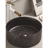 Раковина-чаша CeramaLux 35 C1114 Черная — фото 1, Раковины накладные