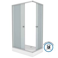 Душевой уголок Niagara Eco NG-012-14Q (120х80х195) низкий поддон(13см),стекло матовое,2 места — фото 1, Душевые уголки