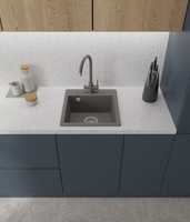 GRANFEST Мойка URBAN 245 1-чаша 450*490мм темно-серый арт.GF-UR- — фото 3, Кухонные мойки