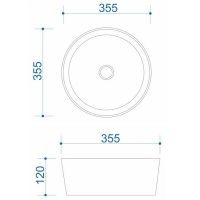 Раковина-чаша Maretti Elena 36 EA13NS63-844 Белая — фото 5, Раковины накладные