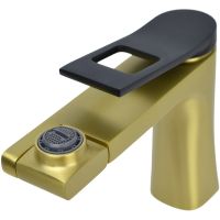 Смеситель для раковины Bronze de Luxe Element EL02XGB Матовое золото Черный — фото 6, Смесители для раковины