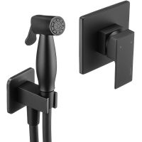 Гигиенический душ со смесителем Swedbe Platta 5549B Черный матовый — фото 1, Гигиенические души