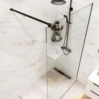 Душевая перегородка Reflection Walk in 90 RX20090CBL-14 профиль Черный матовый стекло прозрачное — фото 3, Душевые перегородки