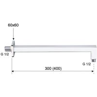 Товар: Кронштейн для верхнего душа Remer 348S30NO Черный матовый - фото 2 Кронштейн для верхнего душа Remer 348S30NO Черный матовый — фото 2, Комплектующие для душевого оборудования