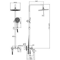 Душевая система Raglo R31.24.09 Графит матовый — фото 2, Душевые стойки