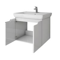 Товар: Тумба Q (D), 60 см, подвесная, 2 дверцы, белый глянец - фото 11 Тумба Q (D), 60 см, подвесная, 2 дверцы, белый глянец — фото 11, Тумбы под раковину