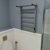 Электрический полотенцесушитель Маргроид 8110p профильный 810x500 8110p-8050-1083-7024 с полкой Граф — фото 4, Электрические полотенцесушители