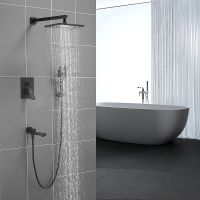 Душевая система Rose R28H R2835H Черная матовая — фото 22, Верхние души