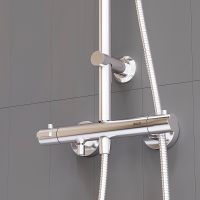 Товар: Душевая система Dorff Futura D0710500 с термостатом Хром - фото 6 Душевая система Dorff Futura D0710500 с термостатом Хром — фото 6, Душевые стойки