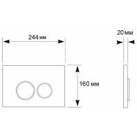 Товар: Клавиша смыва Aquanika Basic R-type 01.02.78 Черная - фото 2 Клавиша смыва Aquanika Basic R-type 01.02.78 Черная — фото 2, Кнопки смыва